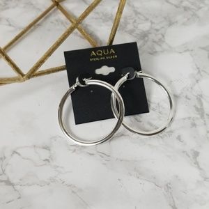 Aqua Jewelry - Aqua Sterling Silver Hoop Earring Aqua Jewelry - Aqua Sterling Silver Hoop Earring